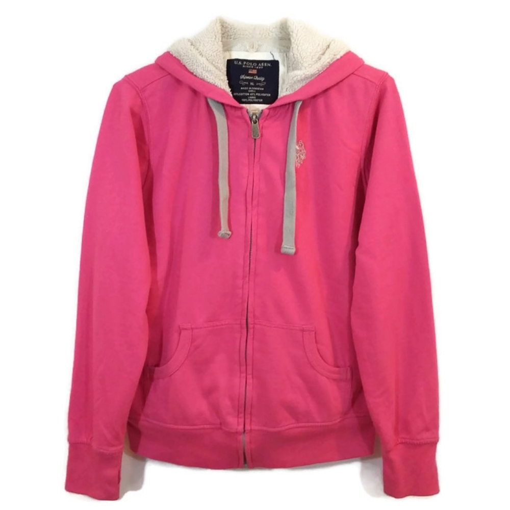 Ralph Lauren Polo XL Pink Zip Up HoodieJacket